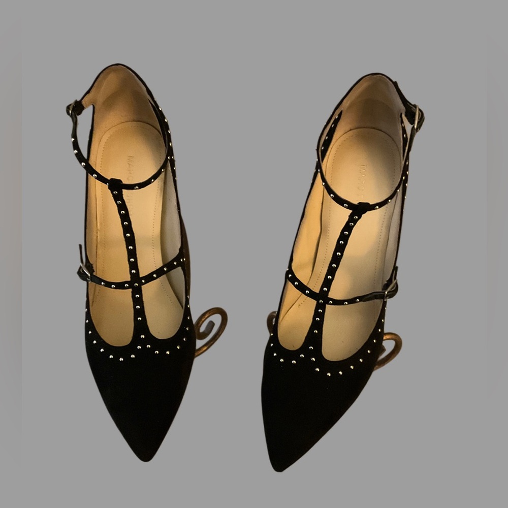 Marc Fisher Elegant Black Fabric Studded Women's Shoes